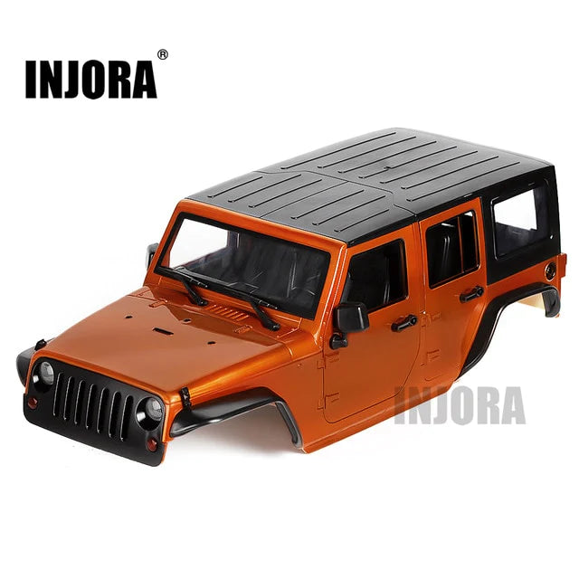 INJORA 313mm 12.3" Wheelbase Jeep Wrangler Unassembled Body Shell for Axial SCX10 & SCX10 II 90046 90047