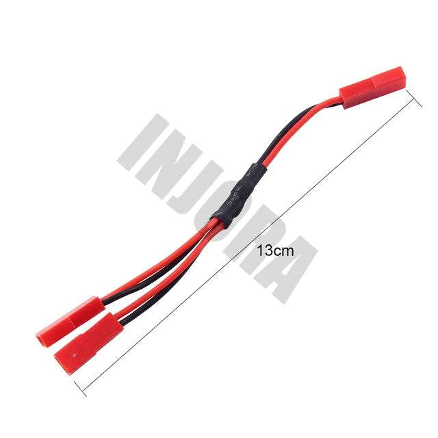 INJORA 1Pcs Battery JST Female Connector Y Cable for Traxxas TRX-4 ESC