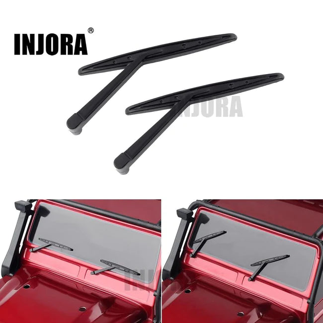 INJORA 2PCS Black Plastic Wiper for 1/10 RC Crawler Car Traxxas TRX-4