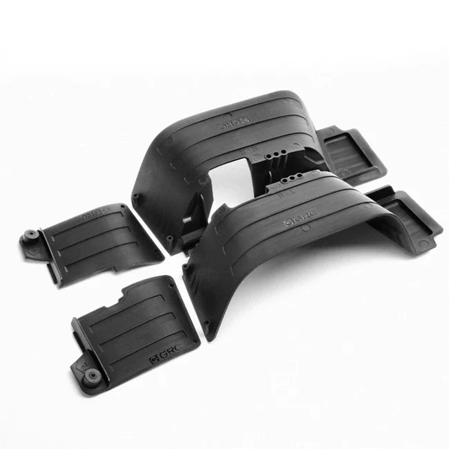 INJORA Black Plastic Mud Flaps Inner Fenders for Original Axial SCX10 II 90046 90047