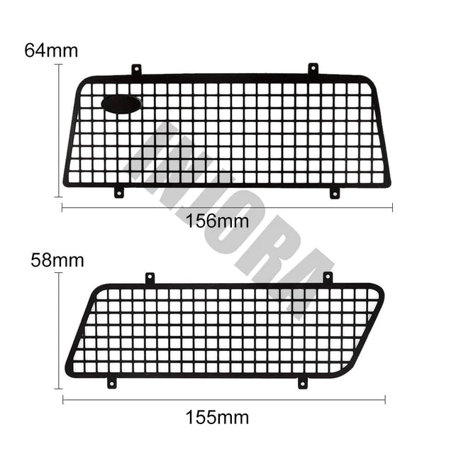 INJORA 3PCS Metal Window Mesh Protective Net with Logo for TRX-4 Bronco 82046-4