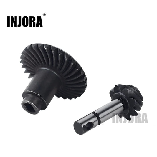 INJORA 8T & 30T Steel Helical Bevel Axle Gear for 1/10 RC Crawler Axial SCX10 II