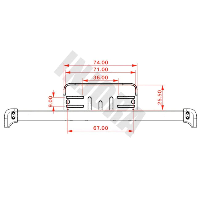 INJORA Classic Metal Front or Rear Bumper for Traxxas TRX-4