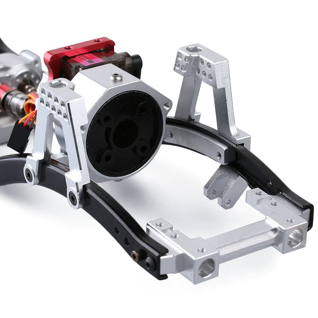 INJORA 313mm Wheelbase Metal Chassis Frame with Prefixal Shiftable Gearbox for SCX10 II 90046