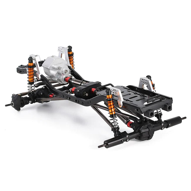 INJORA 313mm Wheelbase Chassis with Prefixal 2-Speed Transmission for SCX10 II 90046