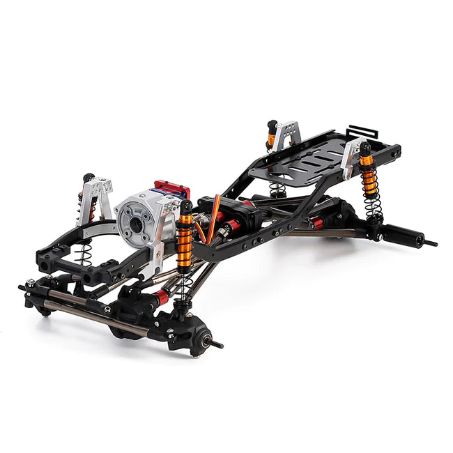 INJORA 313mm Wheelbase Chassis with Prefixal 2-Speed Transmission for SCX10 II 90046