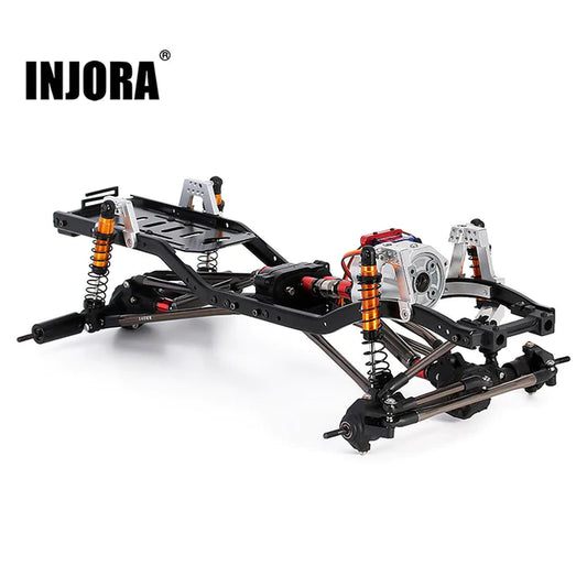 INJORA 313mm Wheelbase Chassis with Prefixal 2-Speed Transmission for SCX10 II 90046