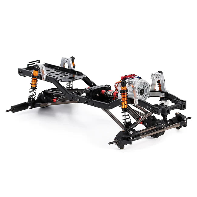 INJORA 313mm Wheelbase Chassis with Prefixal 2-Speed Transmission for SCX10 II 90046