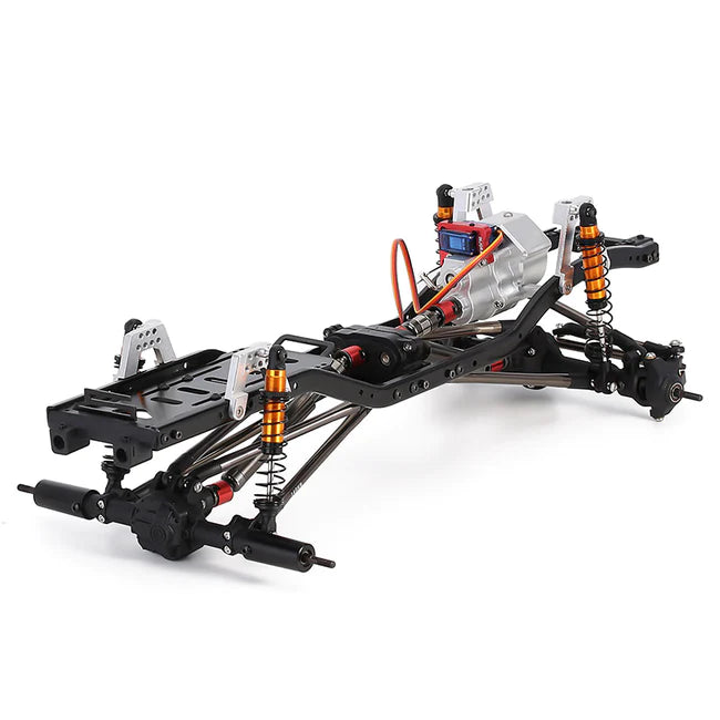 INJORA 313mm Wheelbase Chassis with Prefixal 2-Speed Transmission for SCX10 II 90046