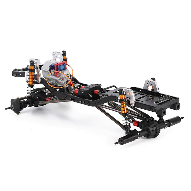 INJORA 313mm Wheelbase Chassis with Prefixal 2-Speed Transmission for SCX10 II 90046