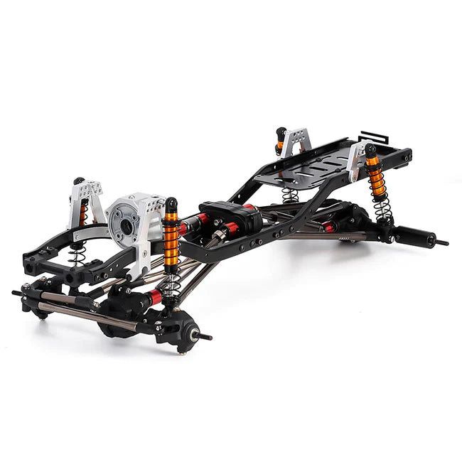 INJORA 313mm Wheelbase Chassis with Prefixal 2-Speed Transmission for SCX10 II 90046