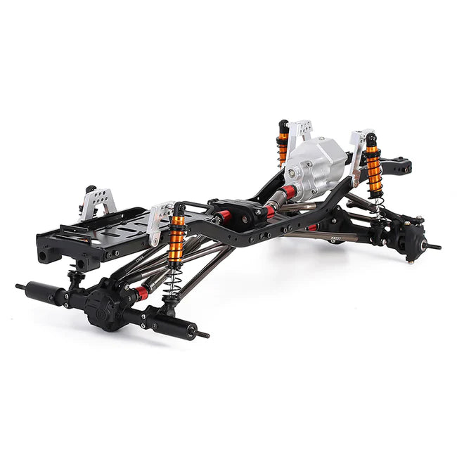 INJORA 313mm Wheelbase Chassis with Prefixal 2-Speed Transmission for SCX10 II 90046