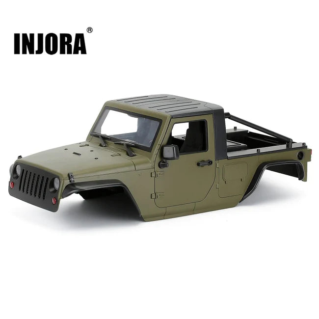 INJORA 313mm 12.3" Wheelbase Jeep Wrangler Pickup Body for SCX10 & SCX10 II 90046