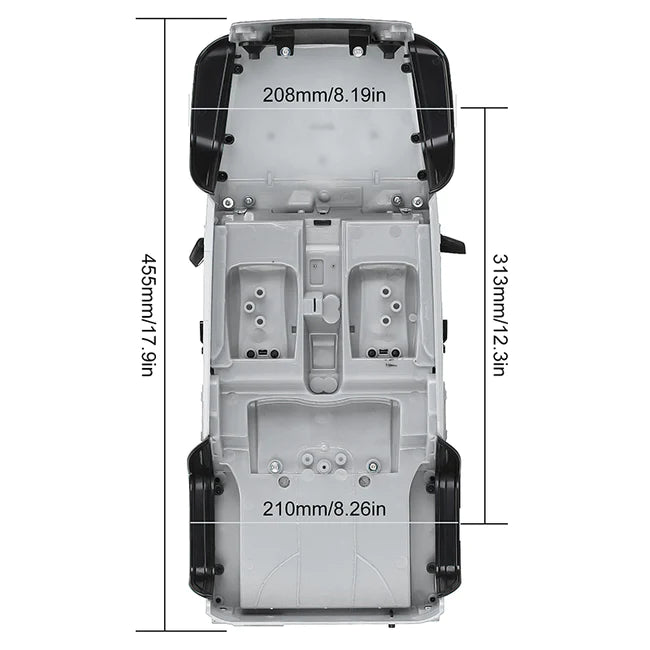 INJORA 313mm 12.3" Wheelbase Jeep Wrangler Pickup Body for SCX10 & SCX10 II 90046