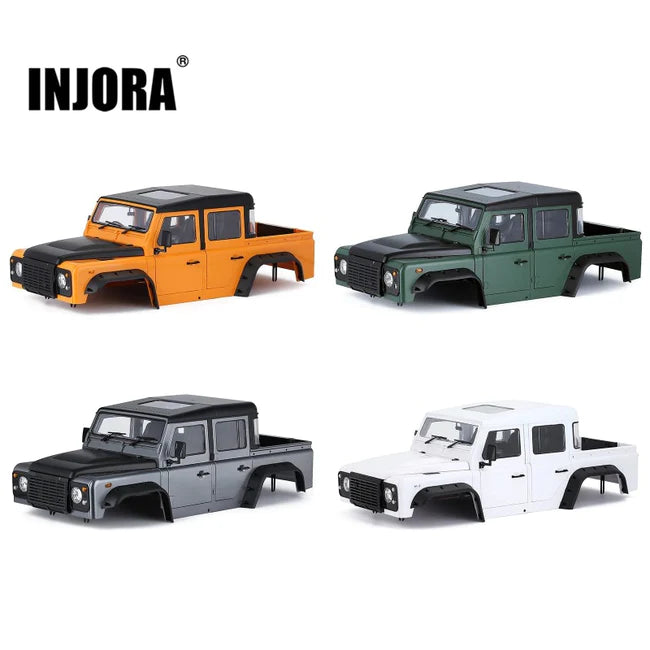 INJORA 313mm 12.3" Wheelbase D130 Defender Pickup Body for TRX4 TRX-4 Axial SCX10 90046