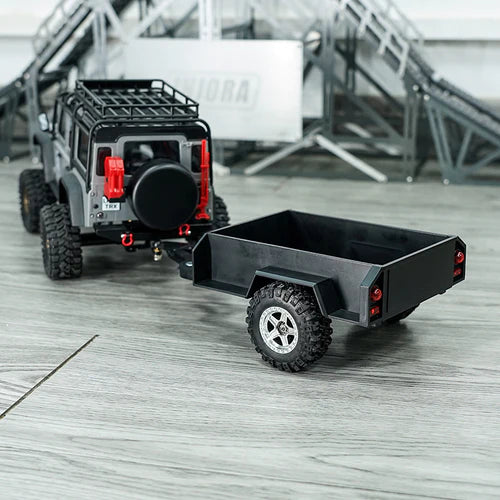 INJORA Utility Trailer With Hitch And Storage Boxes For 1/18 TRX4M