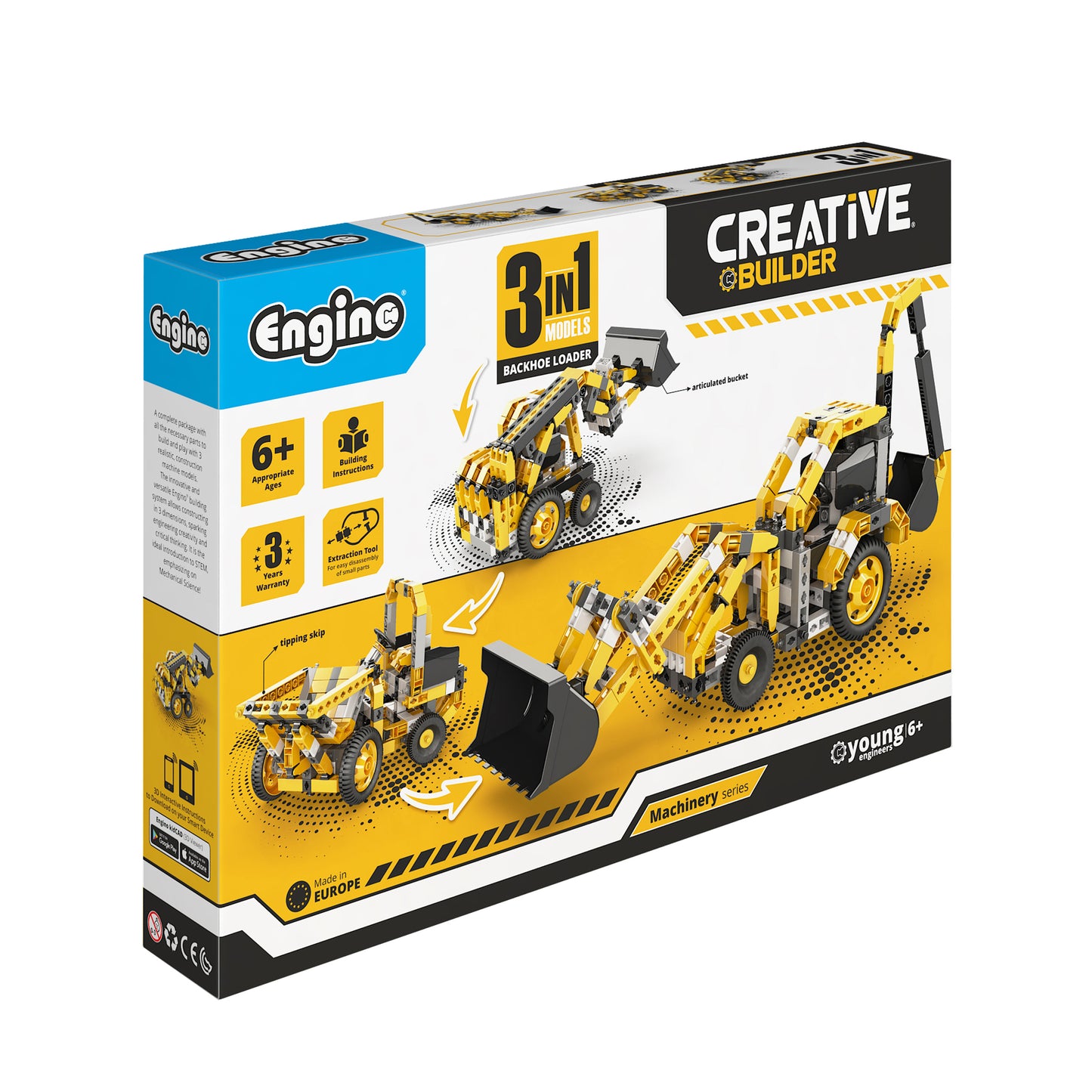 ENGINO - CREATIVE BUILDER - MACHINERY SET - BACKHOE LOADER