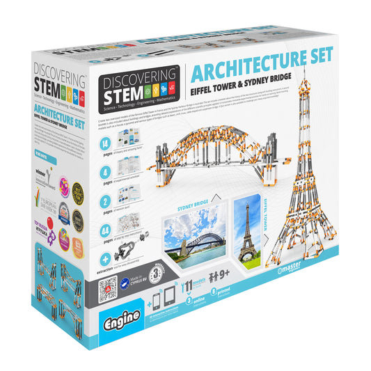 ENGINO - DISCOVERING STEM - ARCHITECTURE SET - EIFFEL TOWER AND SYDNEY HARBOUR BRIDGE