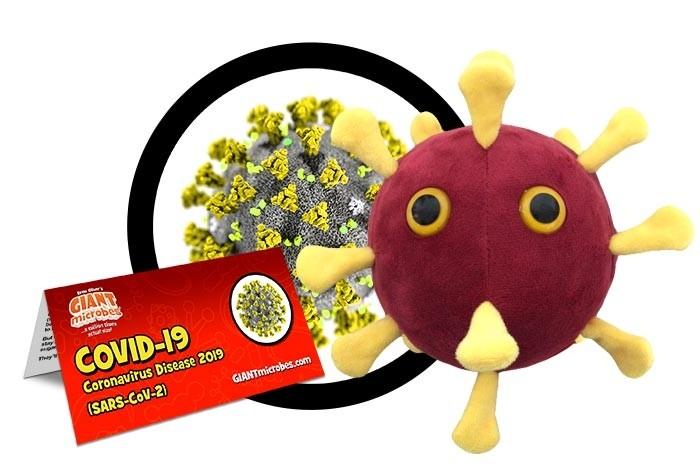 Giant Microbe Coronavirus COVID-19 (SARS-CoV-2)