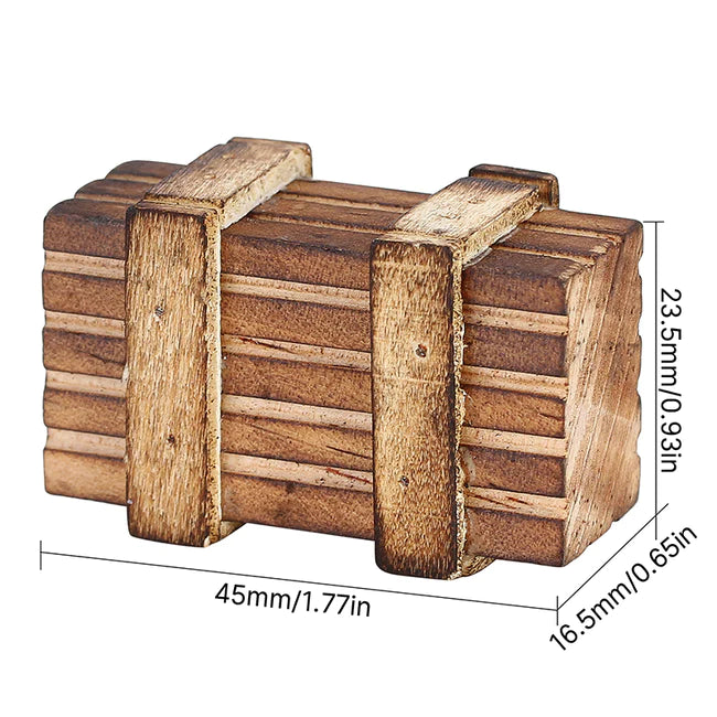 INJORA Mini Wooden Box Decoration Scale Accessories for 1/18 1/24 RC Crawlers