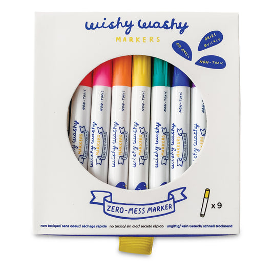 JAQ JAQ BIRD - WISHY WASHY MARKERS 9PK