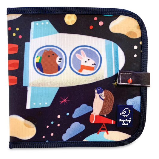 JAQ JAQ BIRD - DOODLE IT & GO ERASABLE BOOK - JAQ JAQ BIRD & FRIENDS - SPACESHIPS