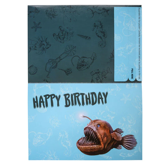 Jigsaw Card Birthday Card Angler Fish