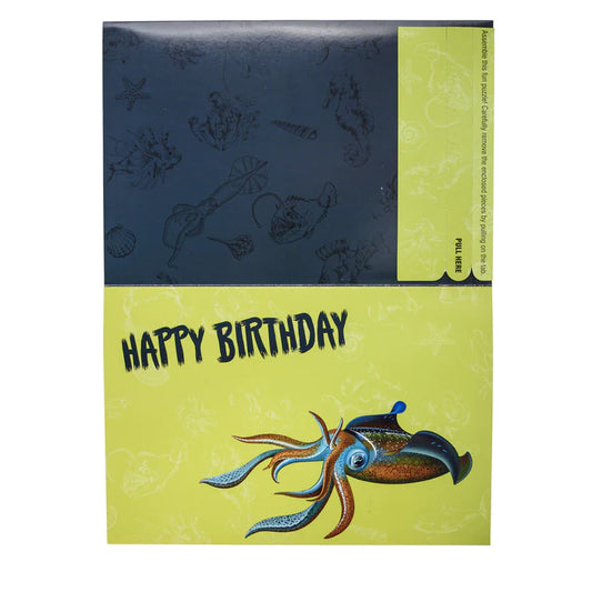Jigsaw Card Birthday Card Giant Squid