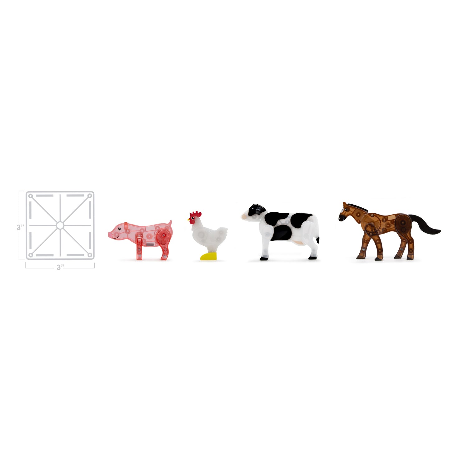 MAGNA-TILES - FARM ANIMALS - 25 PIECE SET