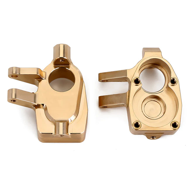 INJORA Heavy Duty Brass Portal Steering Knuckle A for Axial SCX10 III Capra 1.9