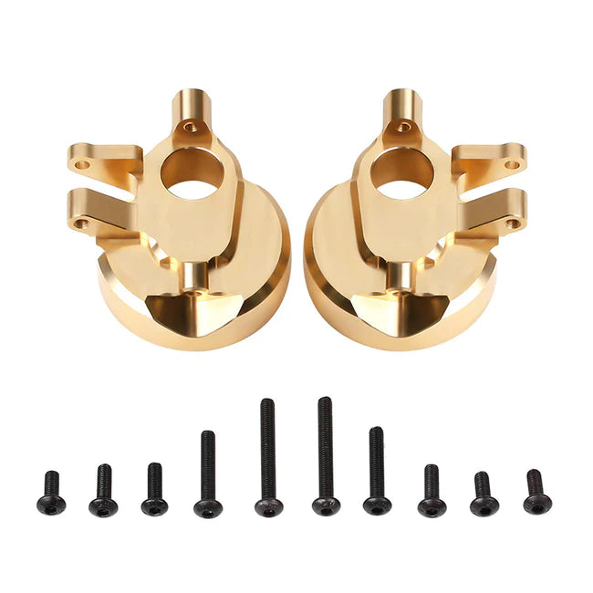 INJORA Heavy Duty Brass Portal Steering Knuckle A for Axial SCX10 III Capra 1.9