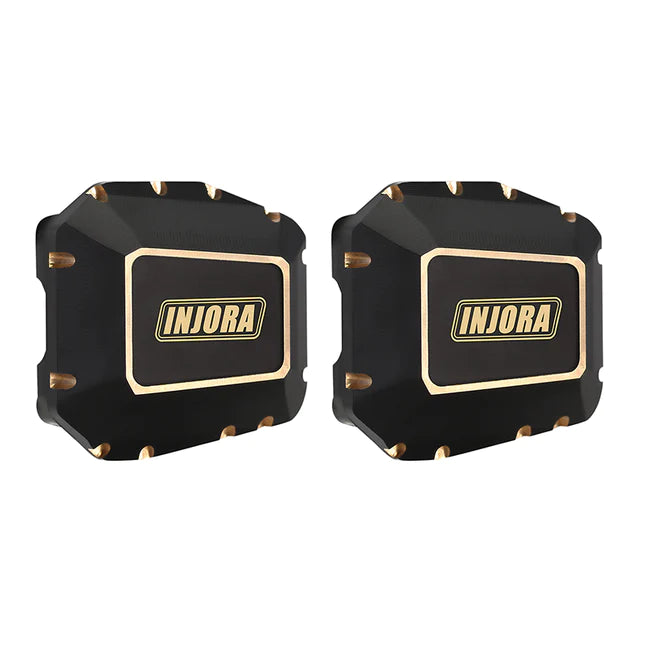 INJORA 38g Black Brass Diff Covers for 1/10 SCX10 PRO SCX10 III