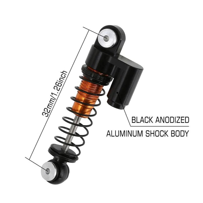 INJORA 32mm Aluminum Threaded Shocks Absorber for Axial SCX24