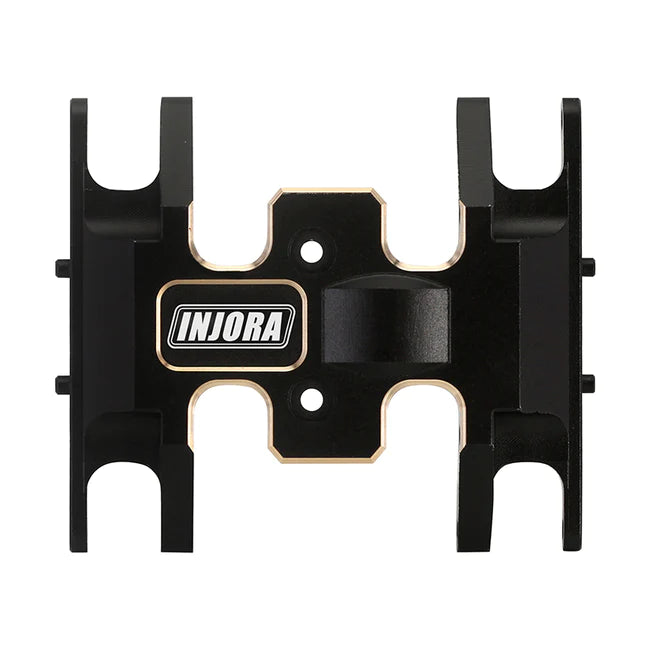 INJORA Black Brass Skid Plate Gearbox Transmission Mount for Axial SCX24