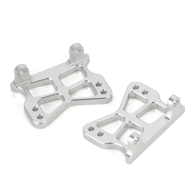 INJORA 2PCS CNC Aluminum Rock Sliders Side Pedal Black/Red/Silver for Axial SCX24