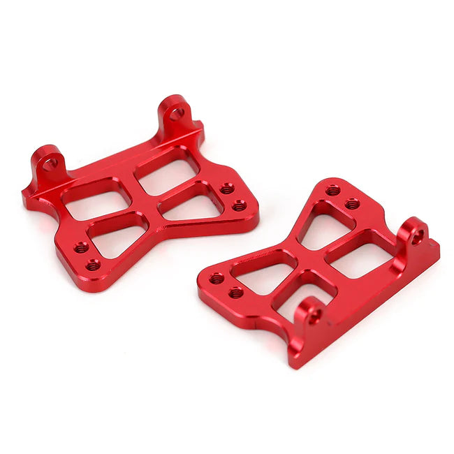 INJORA 2PCS CNC Aluminum Rock Sliders Side Pedal Black/Red/Silver for Axial SCX24