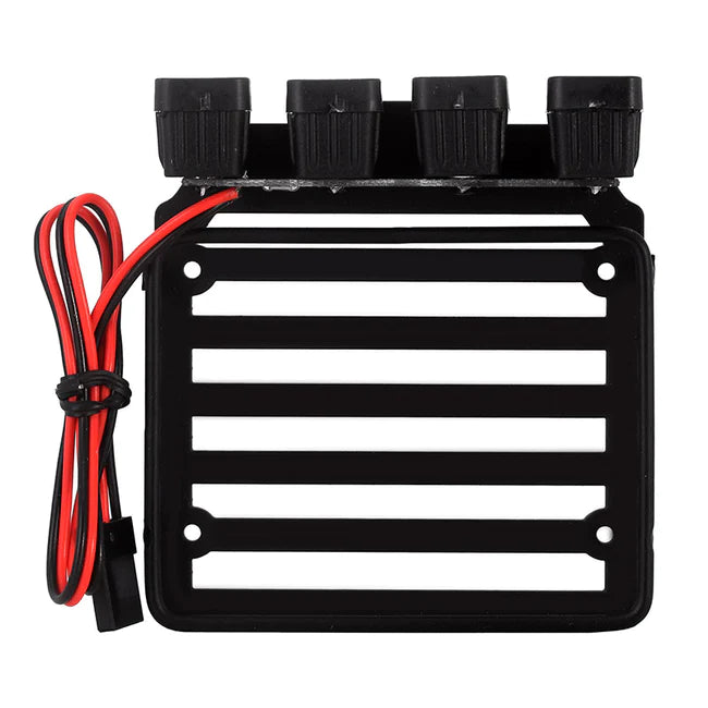 INJORA Luggage Carrier Roof Rack With Round/Square Spotlights For Axial SCX24 Jeep Gladiator