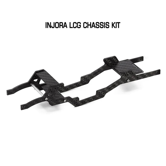 INJORA LCG Carbon Fiber Chassis Kit 6º Angled Frame for SCX24 C10 JLU Deadbolt B17 Bronco Chassis kit