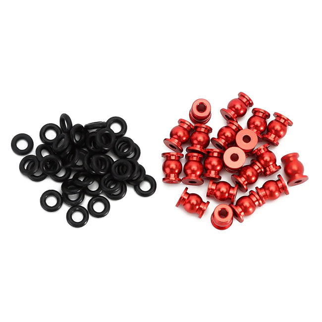 INJORA 20PCS Aluminum / Brass Joint Balls Pivot Balls with O-rings For INJORA SCX24 Shock Links