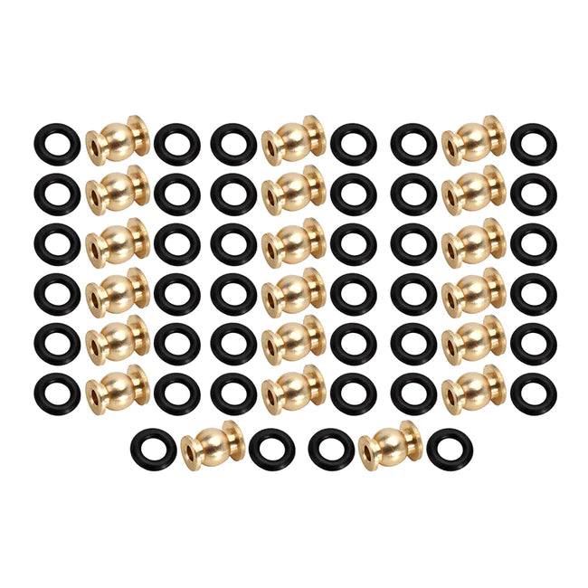 INJORA 20PCS Aluminum / Brass Joint Balls Pivot Balls with O-rings For INJORA SCX24 Shock Links