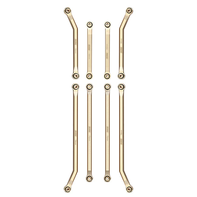 INJORA 8PCS 43g Heavy Brass High Clearance Chassis 4 Links Set for Axial SCX24 Jeep Gladiator