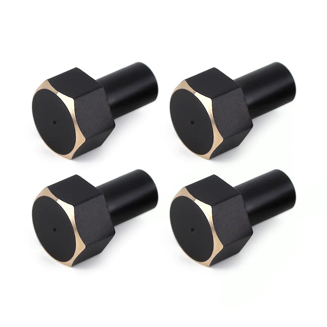 INJORA 4PCS Black Brass Wheel Hex for Axial SCX24 4 or 8PCE