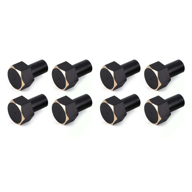 INJORA 4PCS Black Brass Wheel Hex for Axial SCX24 4 or 8PCE