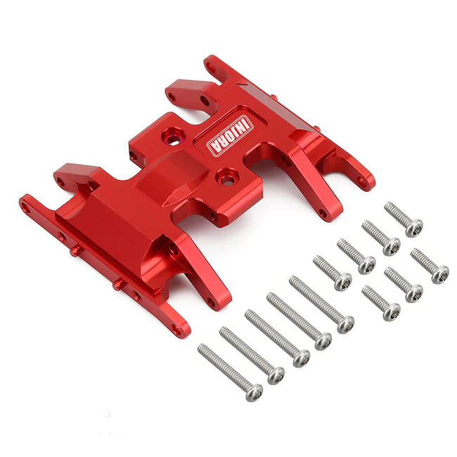 INJORA Aluminum Gearbox Mount, Transmission Skid Plate for Axial SCX24