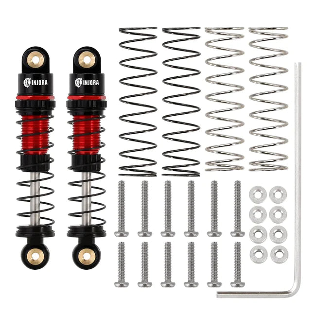 INJORA 39mm Aluminum Threaded Oil Filled Shocks for Axial SCX24