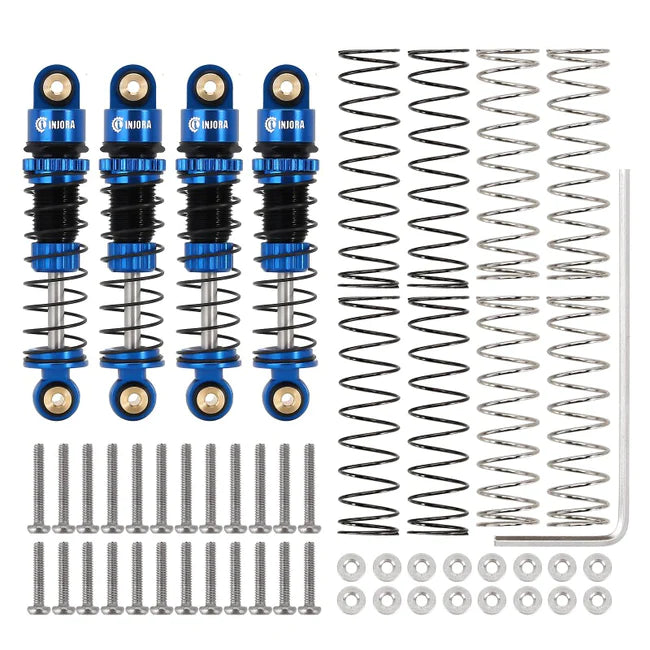 INJORA 39mm Aluminum Threaded Oil Filled Shocks for Axial SCX24