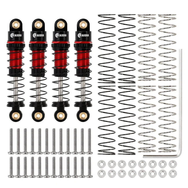 INJORA 39mm Aluminum Threaded Oil Filled Shocks for Axial SCX24