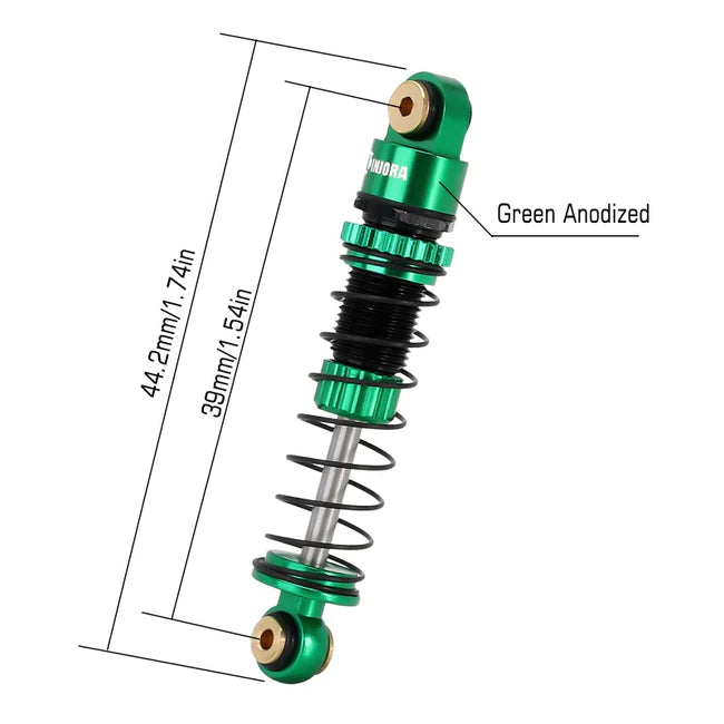 INJORA 39mm Aluminum Threaded Oil Filled Shocks for Axial SCX24