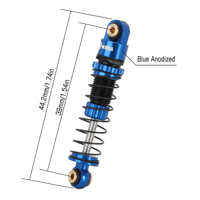 INJORA 39mm Aluminum Threaded Oil Filled Shocks for Axial SCX24