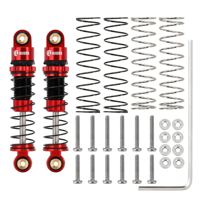 INJORA 39mm Aluminum Threaded Oil Filled Shocks for Axial SCX24